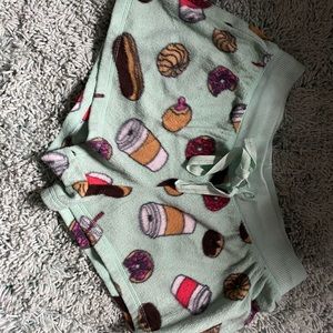 Fleece pajama shorts